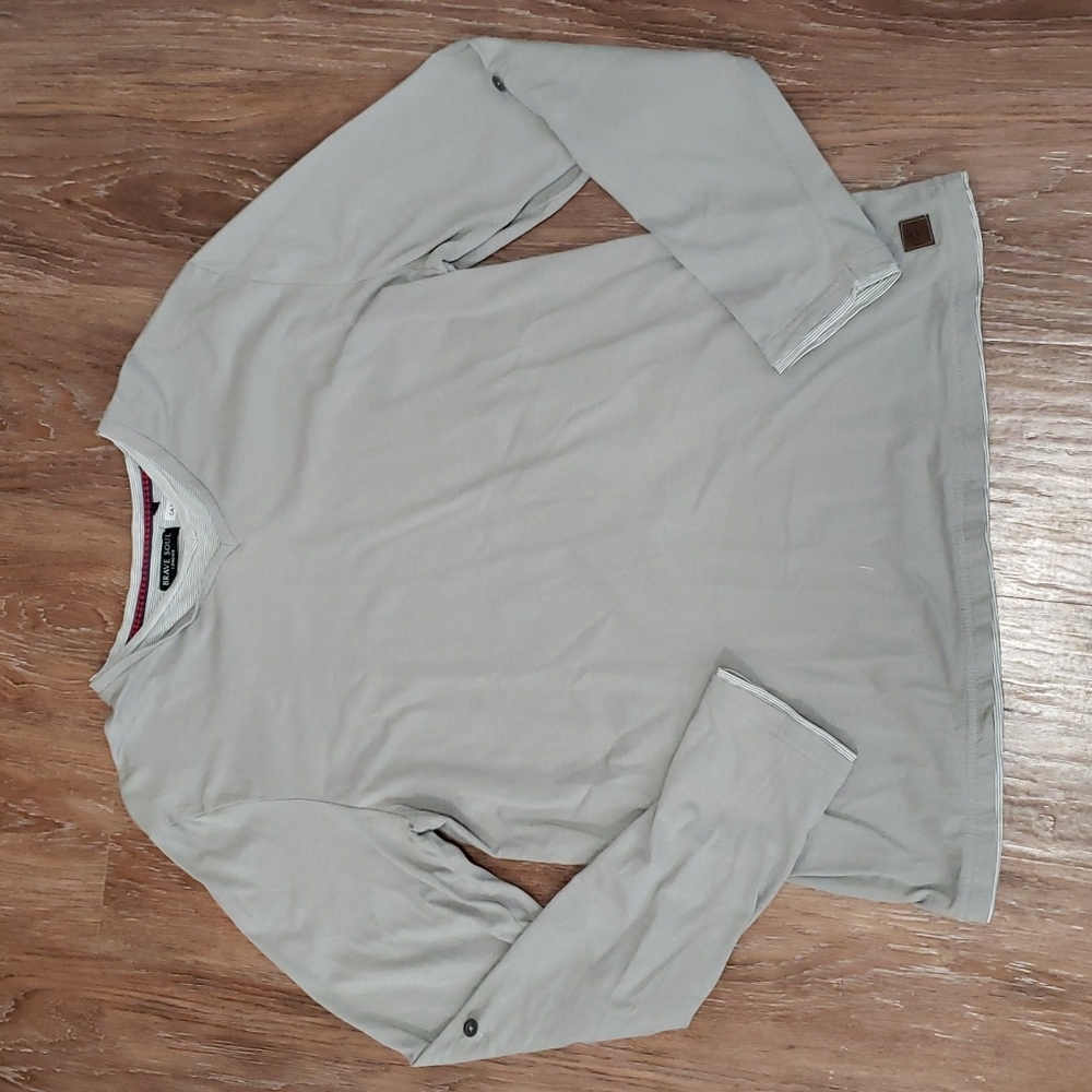 (L) Brave Soul London 100% Cotton Long Sleeved Casual Top Lightweight Comfy